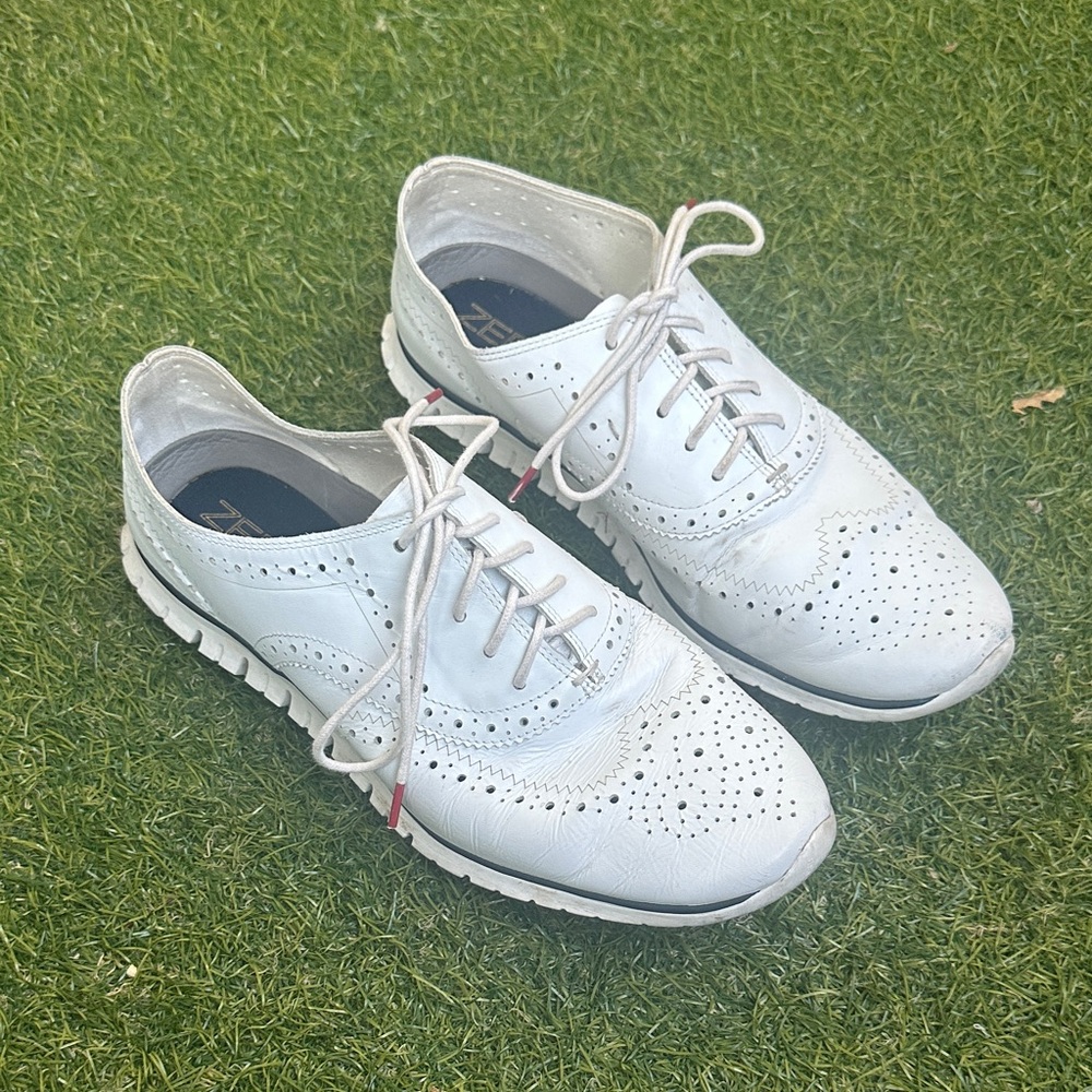 White Leather Women's Flats
